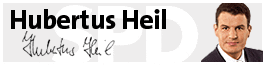 Banner: Internetauftritt von Hubertus Heil
