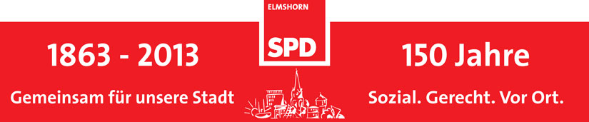 Logo der Ausstellung 150 Jahre SPD Elmshorn